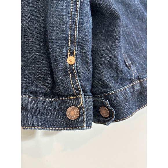 Baby Gap‎ Denim Jacket Dark Wash Jean Coat Copper Buttons 12-18 Months Kids - Picture 8 of 9